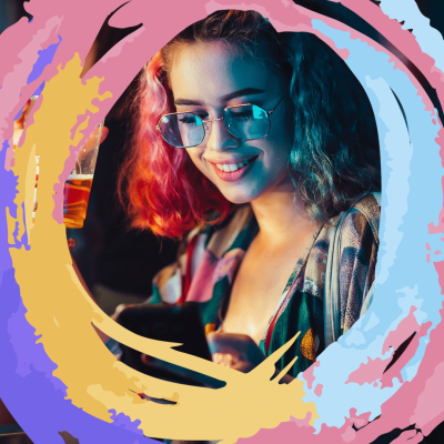 Creative Watercolor Frame Woman Instagram Post Profile