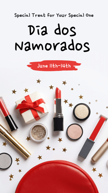 Creative Lover's Day Cosmetics Gift Set Promotion Ecommerce Story预览效果