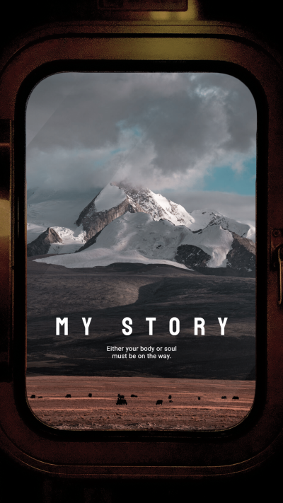 Mountain Scenery Window Frame Simulation Instagram Story