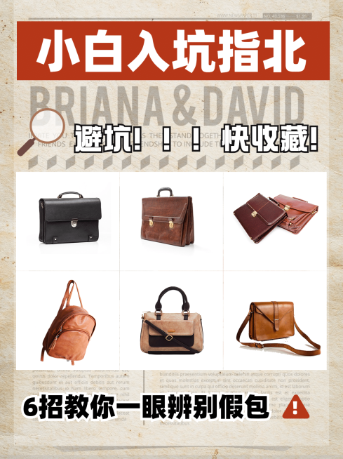 时尚包包穿搭科普小红书封面配图预览效果
