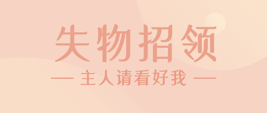 失物招领资讯通知公告公众号首图预览效果