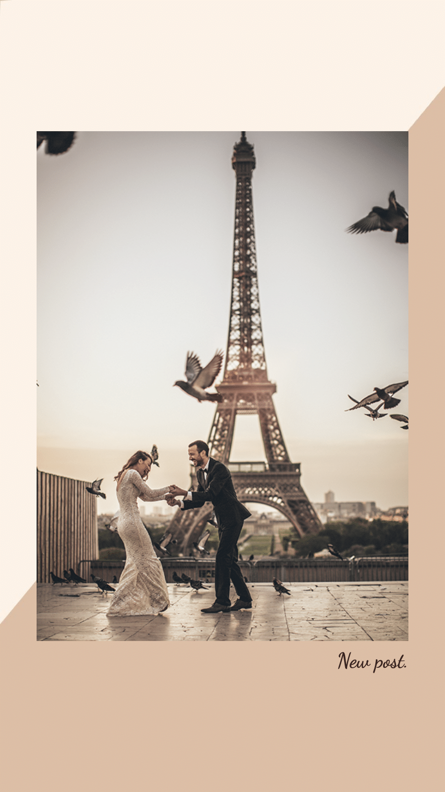 Literary Paris Couple Group Photo Display Instagram Story