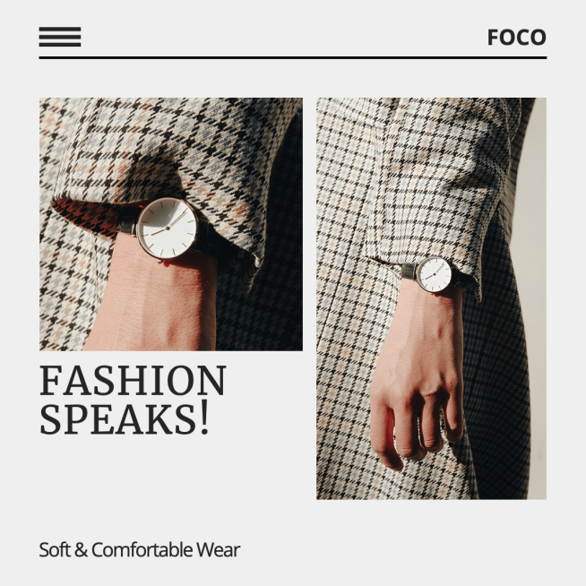 Black Line Element Simple Stylish Watch Promotion Ecommerce Product Image预览效果