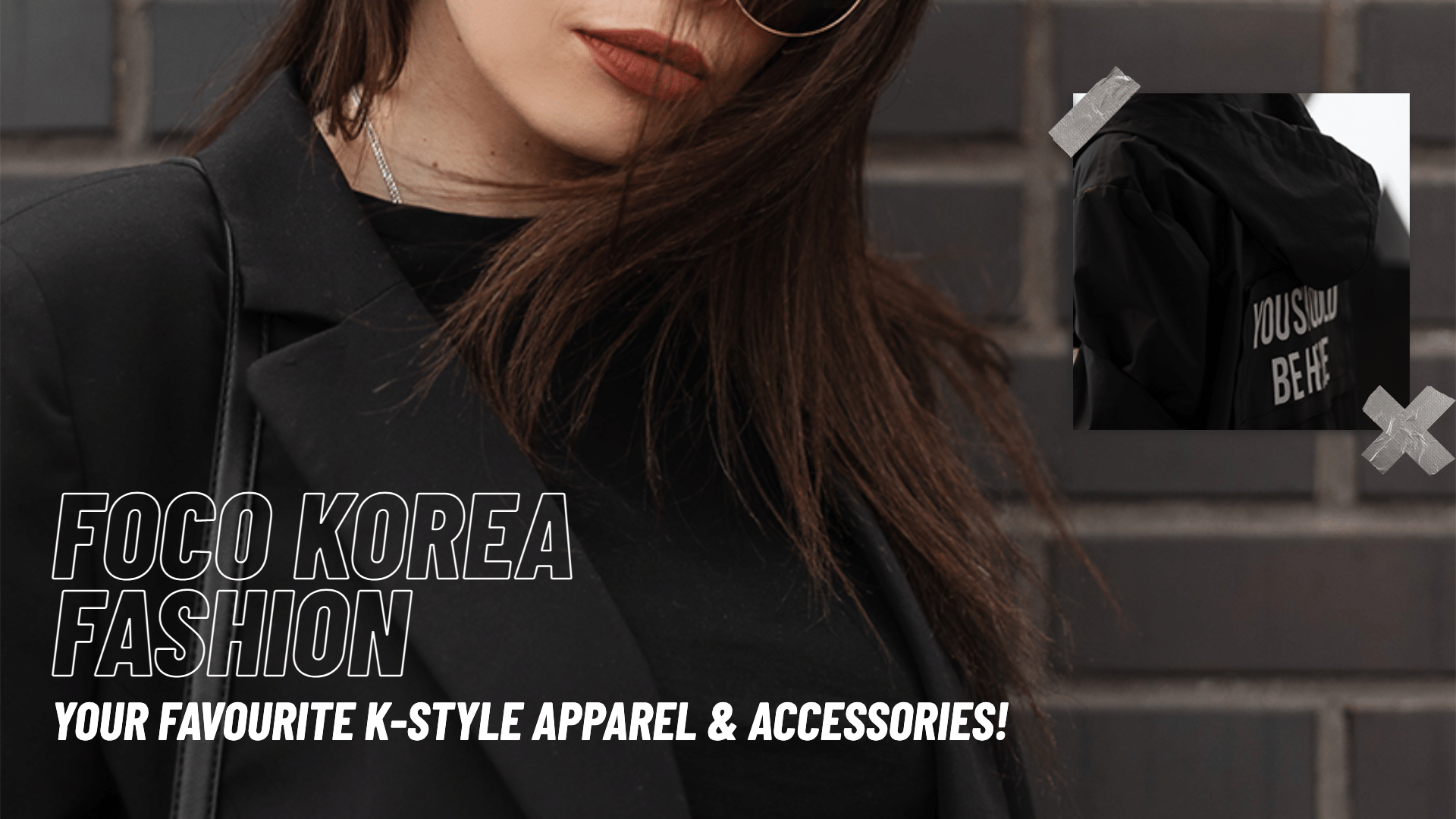 Simple  Korea Fashion Apparels Display Ecommerce Banner预览效果