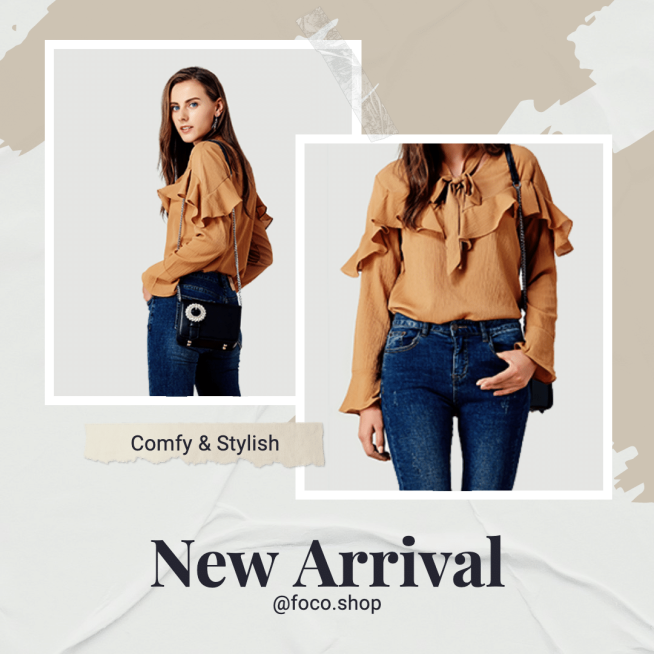Simple Fashion Paper Tear Women's Wear New Arrival Display Sale Ecommerce Product Image预览效果