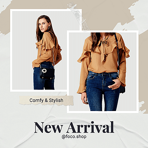 Simple Fashion Paper Tear Women's Wear New Arrival Display Sale Ecommerce Product Image