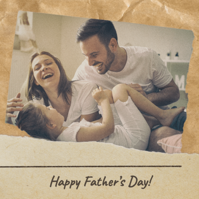Retro Style Father's Day Family Time Record Instagram Post