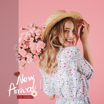 Women's Fashion New Product Arrival Mark Template
