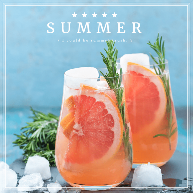 简约清新夏日饮品美食记录预览效果