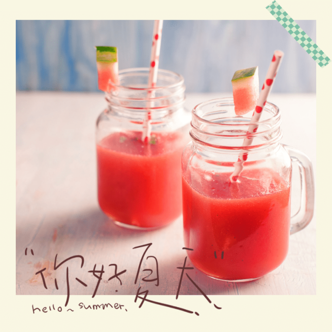 你好夏天简约清新美食晒照预览效果