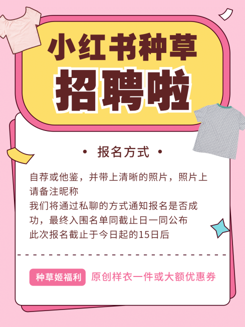 小红书配图微商招募副业兼职种草预览效果