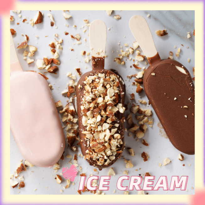 简约图框冰淇淋美食产品展示预览效果