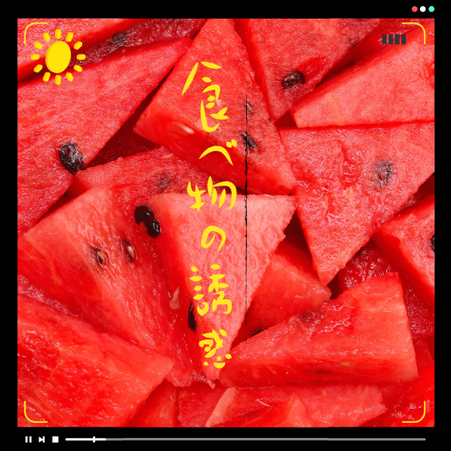 清新简约西瓜播放器美食记录预览效果