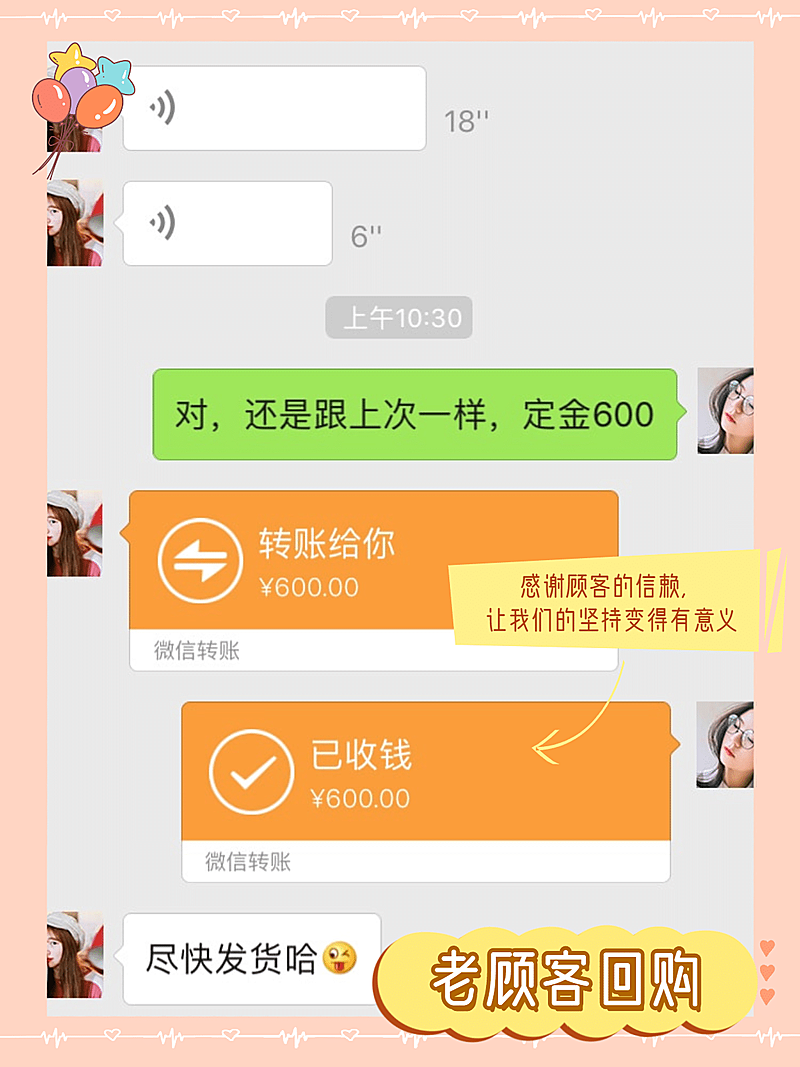 卡通顾客回购晒单