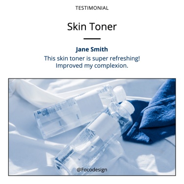 Simple Customer High Review Skin Toner Introduction Ecommerce Story