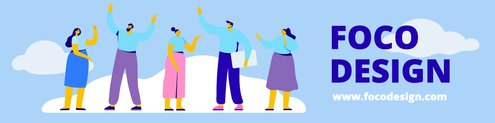 Minimalist Cartoon Corporation Description LinkedIn Banner