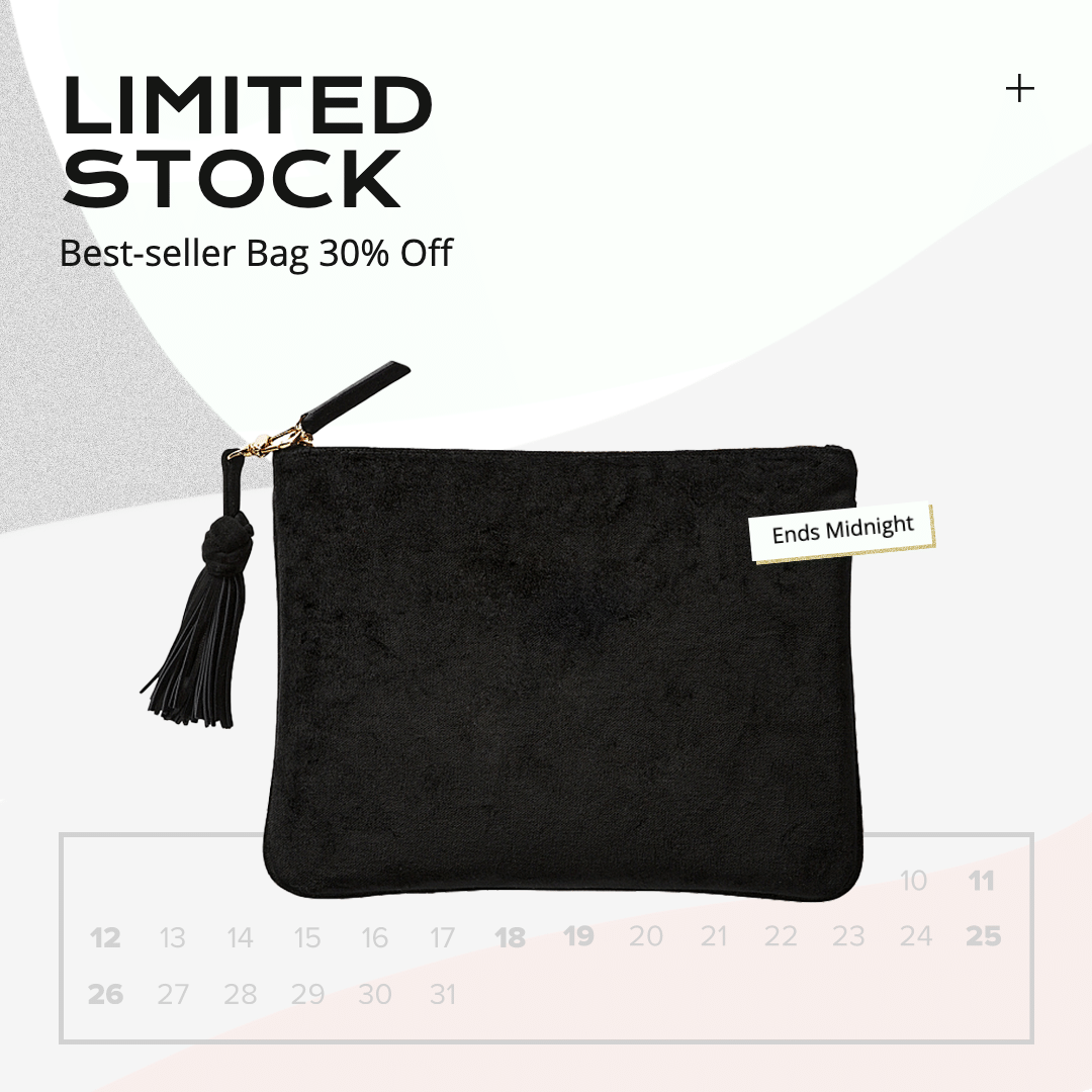 Calendar Element Simple Women's Bags Limited Stock Ecommerce Product Image预览效果