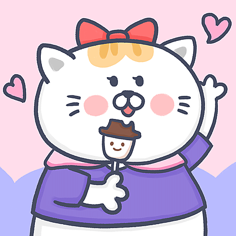 可爱插画小猫情侣微信头像