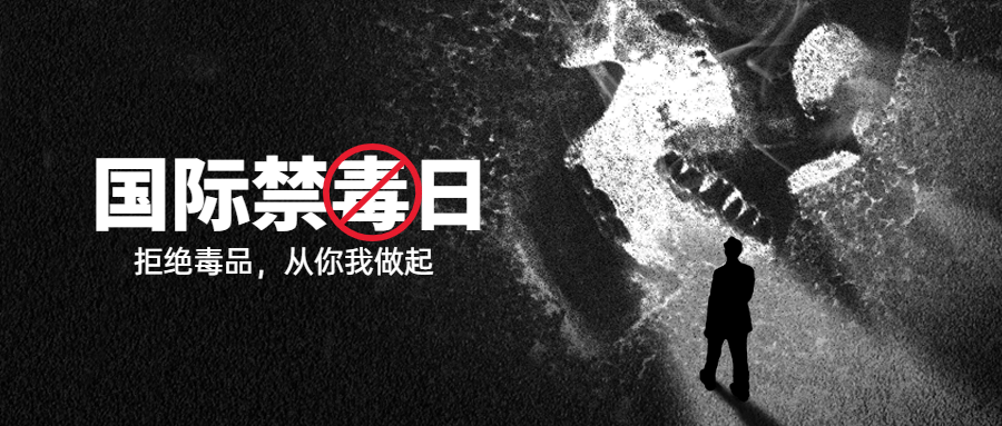 国际禁毒日远离毒品宣传公众号首图预览效果