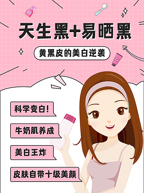 小红书配图美容护肤知识百科黄皮