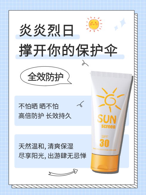 小红书配图美容护肤品推荐防晒预览效果