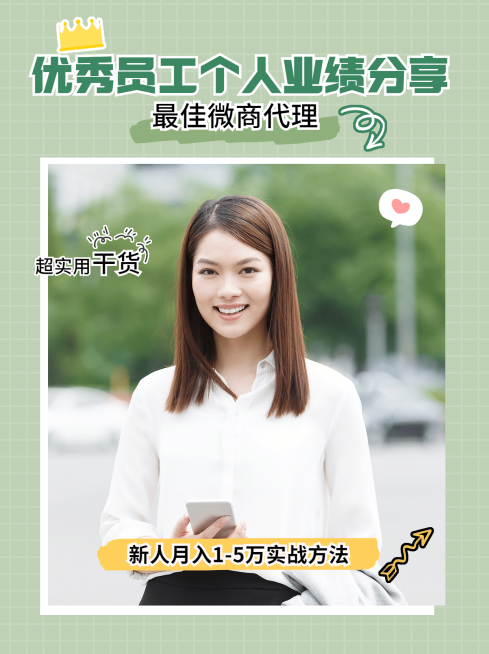 小红书配图微商优秀员工业绩分享预览效果