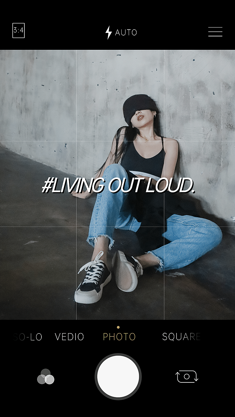 炫酷简约模拟原相机海报自拍晒照