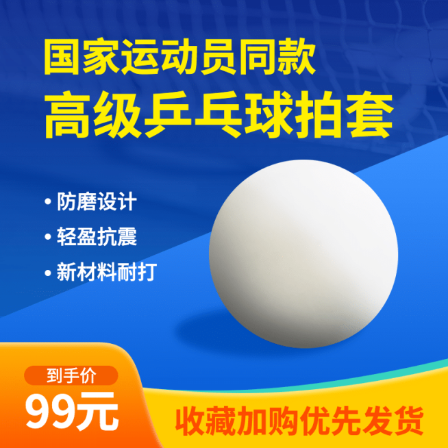 运动健身球类乒乓球主图直通车预览效果