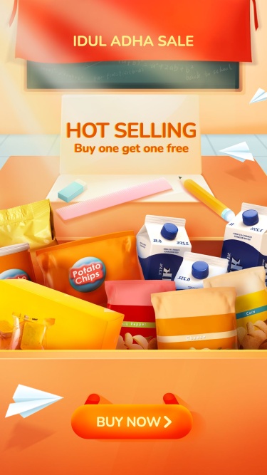 Creative Snacks Store Sale Promotion Ecommerce Story