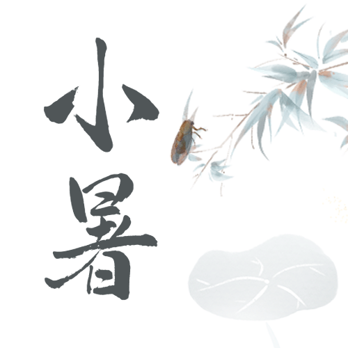 小暑节气祝福中国风水墨公众号次图预览效果