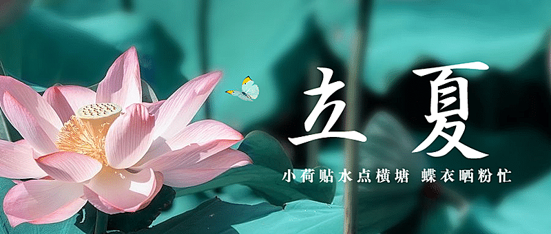 立夏节气祝福问候莲花公众号首图