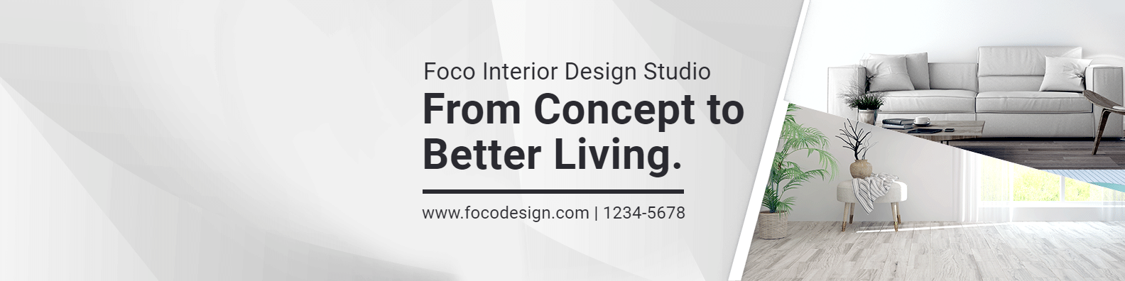 Simple Style Interior Design Studio Introduction LinkedIn Banner