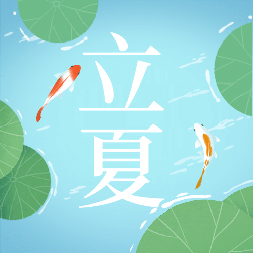 立夏节气祝福夏天荷叶公众号次图预览效果