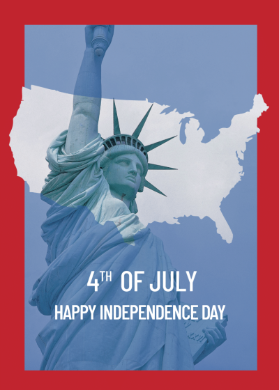 Creative America Independence Day Theme Greeting Card