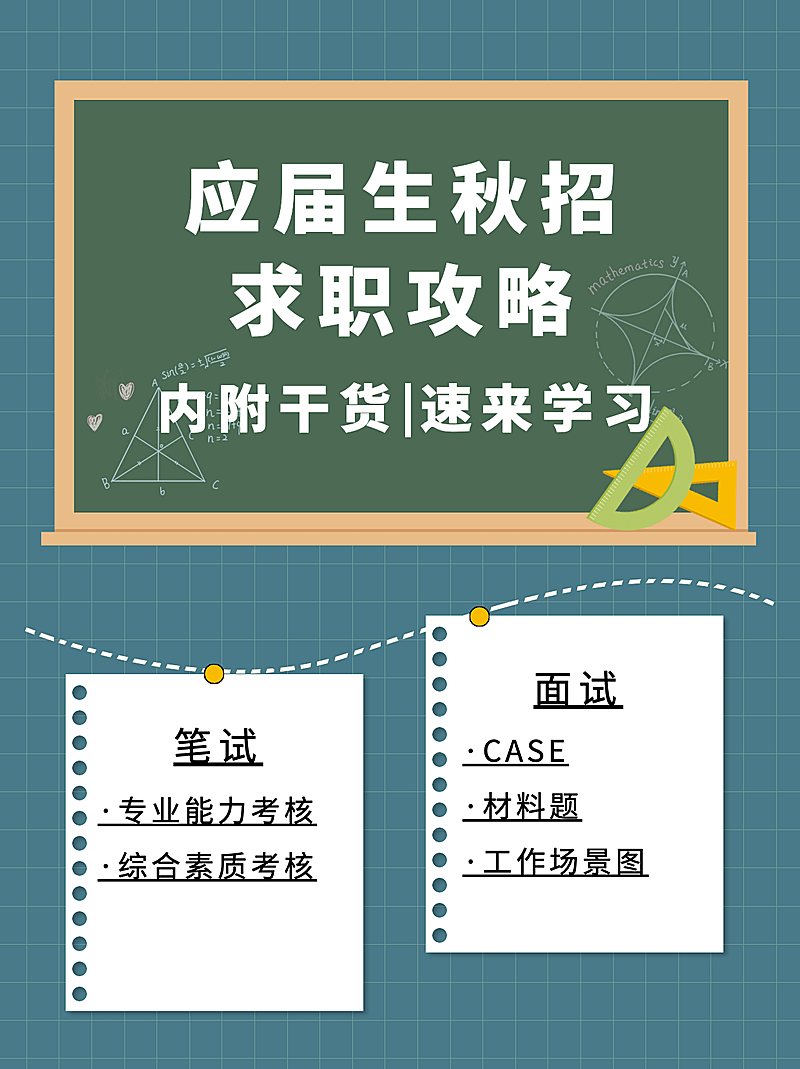 职场求职应聘泛知识黑板小红书配图