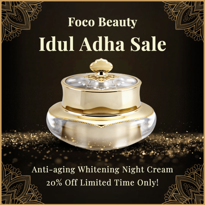 Gold Gilter Powder Element Luxury Cosmetics Idul Adha Sale Ecommerce Story预览效果