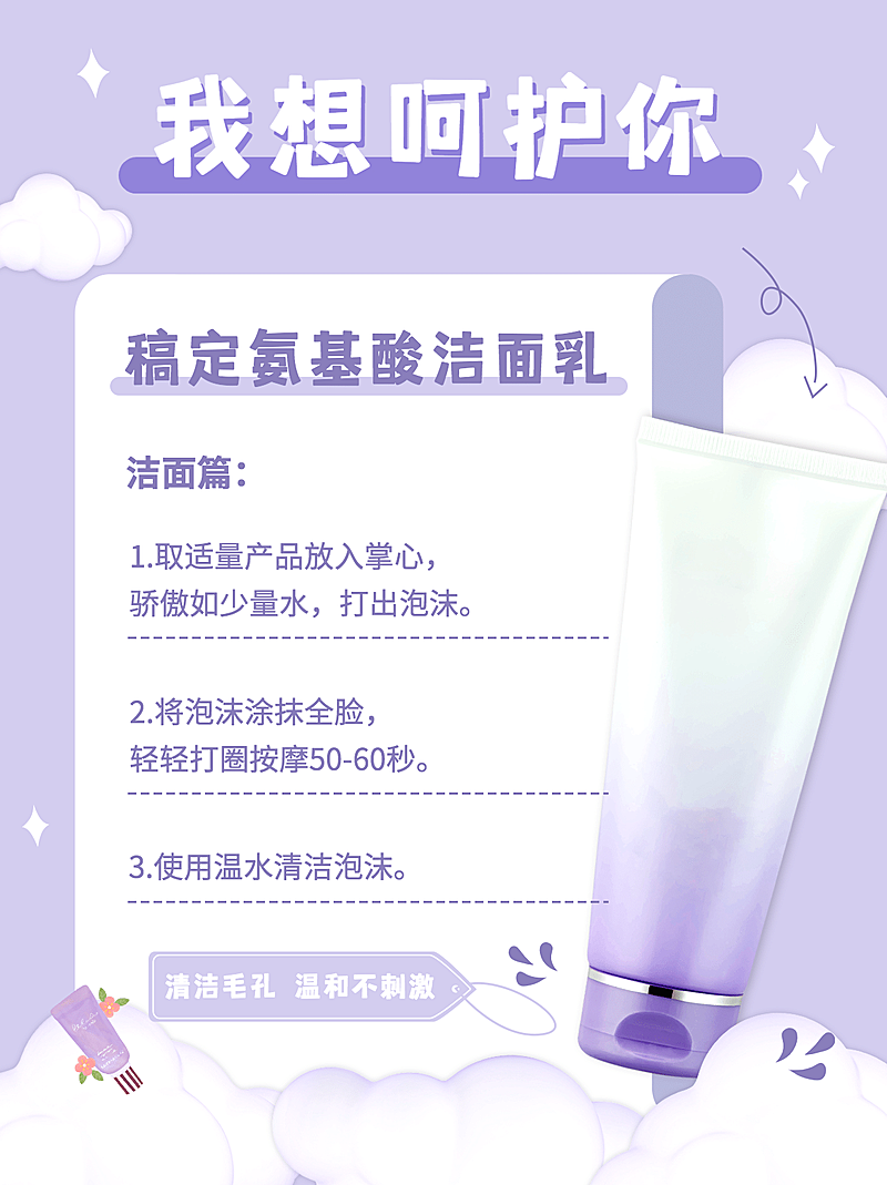 小红书配图护肤美容产品使用步骤