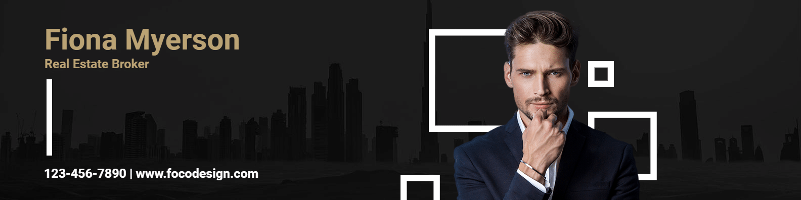 Commercial Male Figure Description Enterprise Introduction LinkedIn Banner