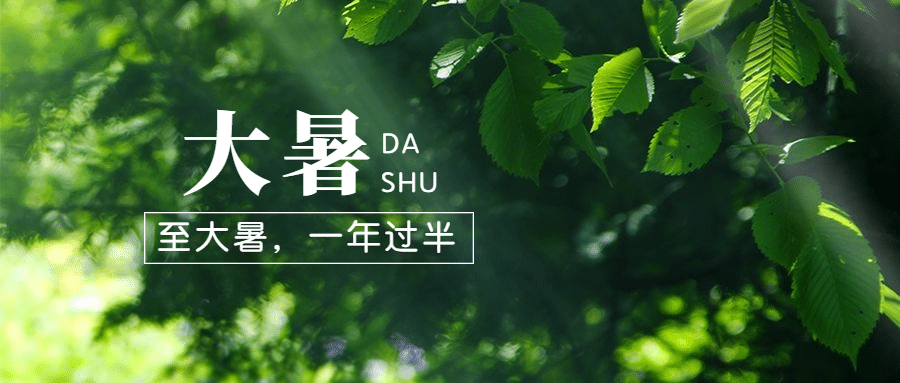 大暑节气祝福实景夏天公众号首图预览效果