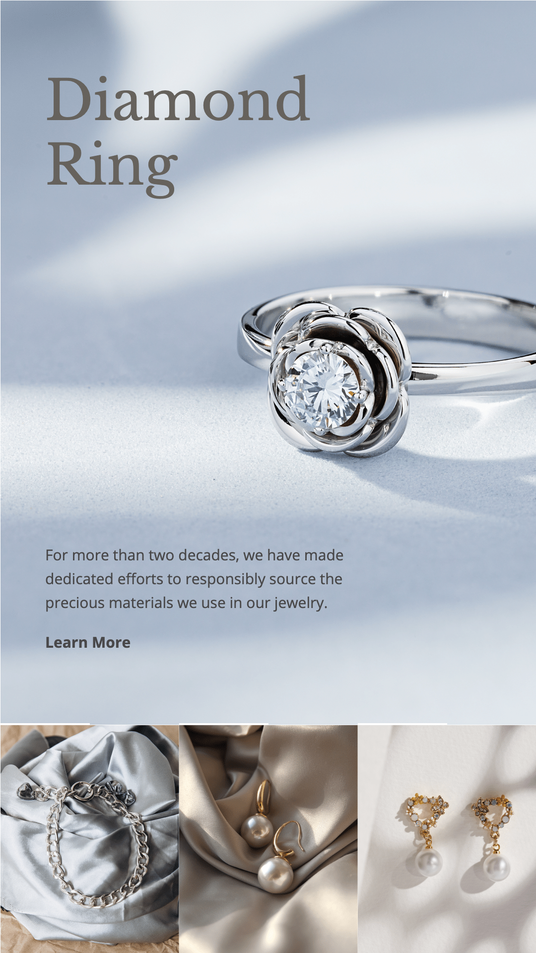 Luxury Style Diamond Ring Display Promotion Ecommerce Story