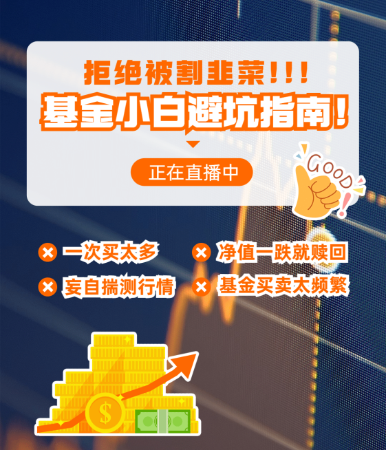 基金投资理财简约视频号直播封面预览效果