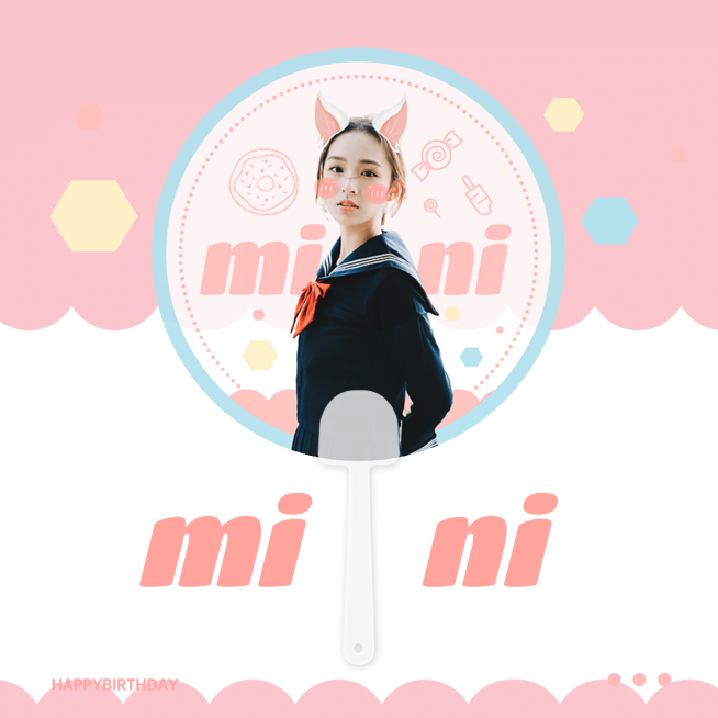 兔子生日生贺透扇预览图明星应援预览效果
