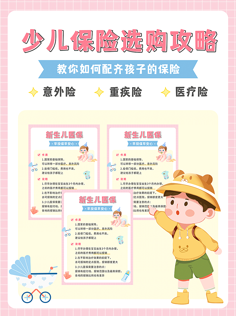 金融保险科普小红书封面配图套系