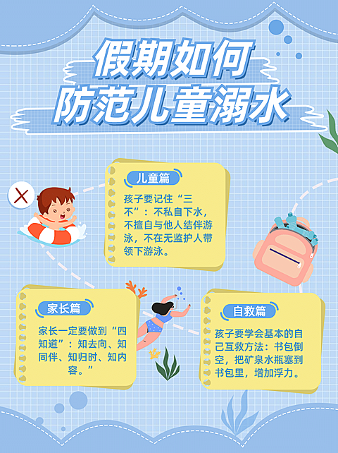 早幼教知识科普防溺水小红书配图
