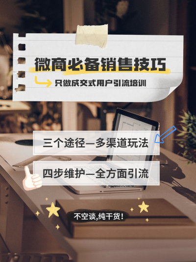 小红书配图微商培训必备销售技巧