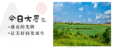 大暑节气祝福夏天实景公众号首图