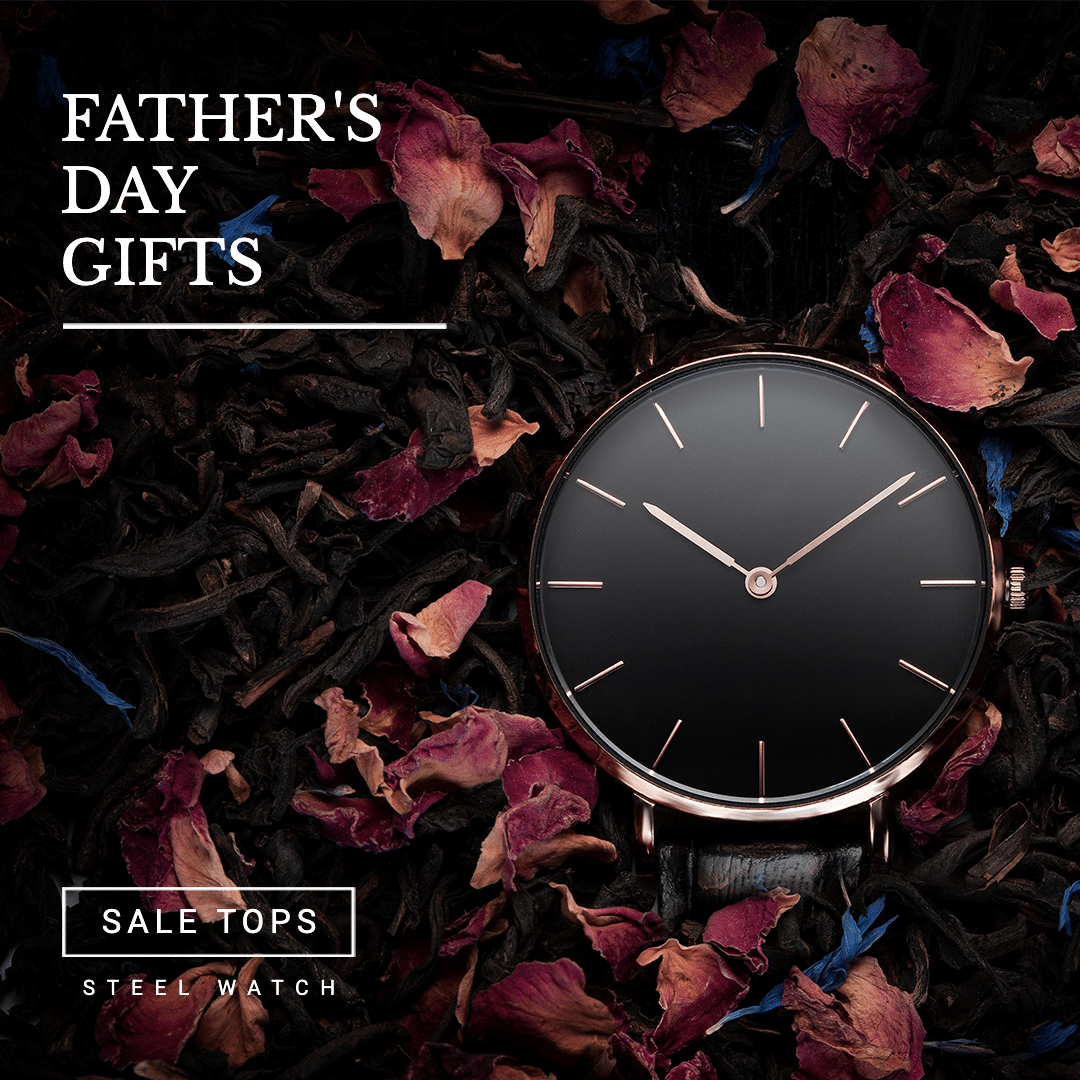 Father's Day Men's Watch Promo Ecommerce Product Image预览效果