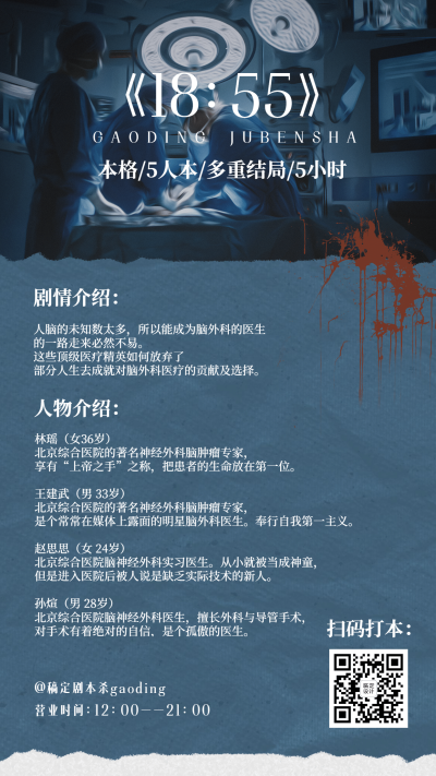 桌游剧本杀现代悬疑海报