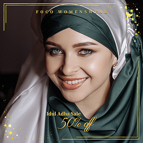 Gold Shining Line Luxury Style Women's Wear Idul Adha Sale Ecommerce Story