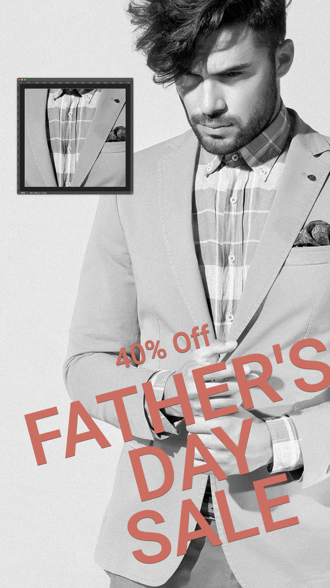 Retro Style Men's Suits Father's Day Sale Ecommerce Story预览效果